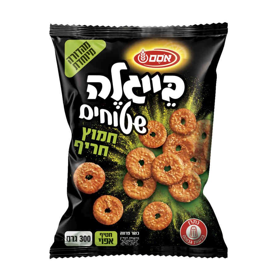 בייגלה שטוחים בטעם חמוץ חריף