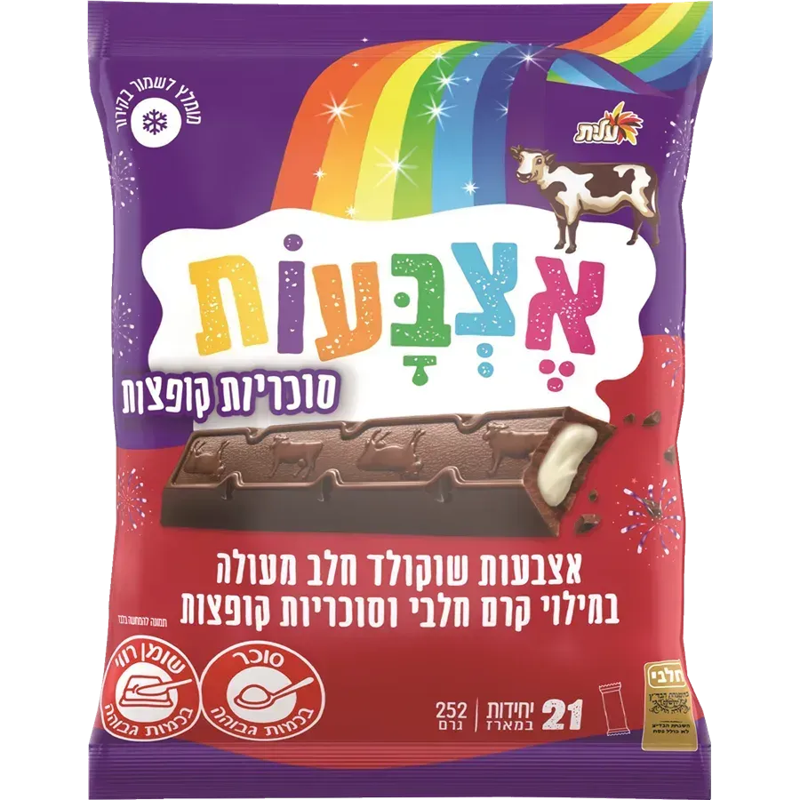 מארז אצבעות שוקולד עם סוכריות קופצות