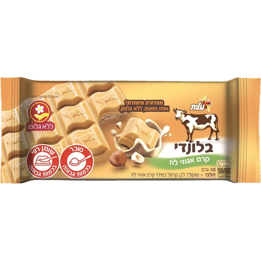 שוקולד בלונדי קרם אגוזי לוז